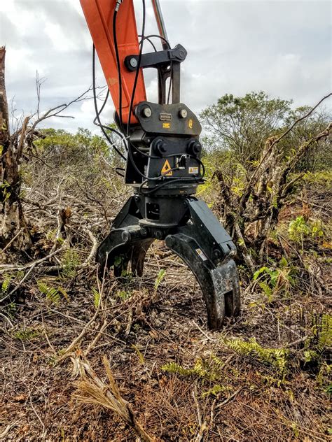 mini excavator brush grapple|mini ex rotating grapple.